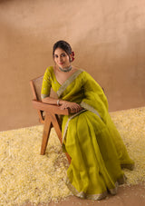 Raha Parrot Green with extra blouse
