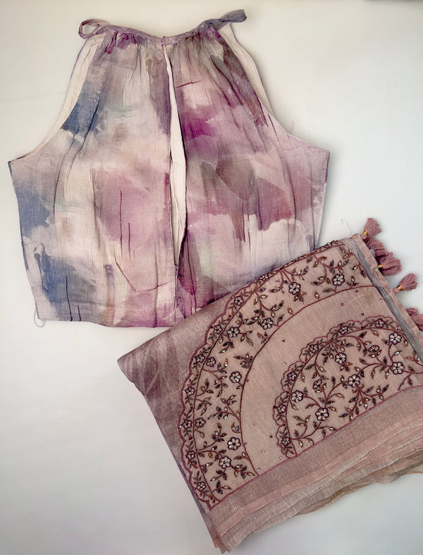 Lilac with readymade blouse