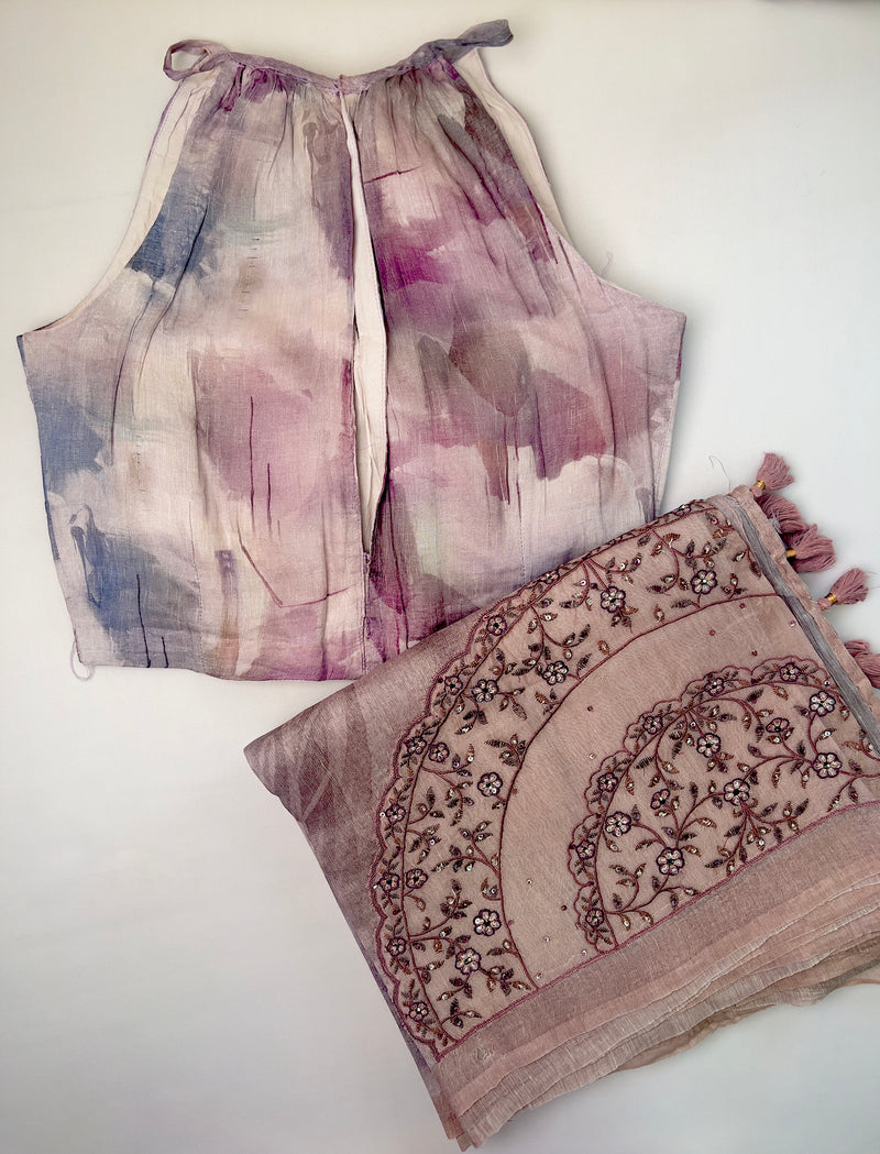 Lilac with readymade blouse