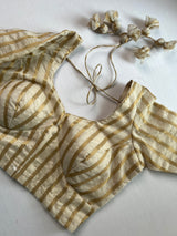 Zivah - Cream crushed silk