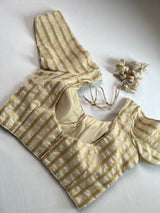 Zivah - Cream crushed silk