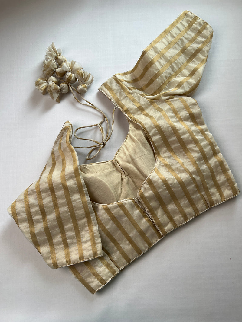 Zivah - Cream crushed silk