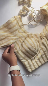 Zivah - Cream crushed silk
